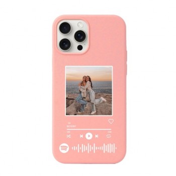 Funda de Gel Personalizada "Spotify" en Color Rosa