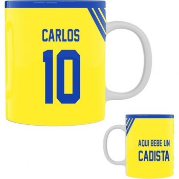 Taza de Cerámica Personalizada del Cadiz con Nombre y Número