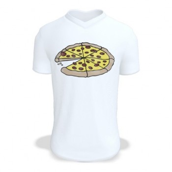 Camiseta Blanca Personalizada "Pizza"
