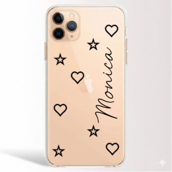 Funda de gel personalizada para iPhone con nombre estilo...