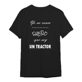 Camiseta Negra Personalizada "Yo no ronco, sueño que soy...