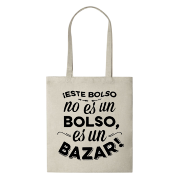 Tote Bag Multiusos Personalizada con Texto "BAZAR"