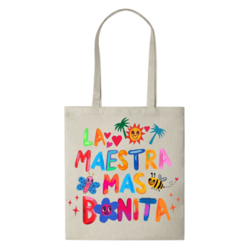 Tote Bag Multiusos "La maestra más bonita"