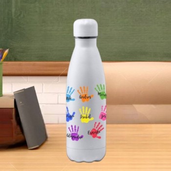 Botella de Acero Inoxidable 700ml Personalizada con Manos...