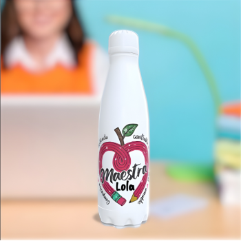 Botella Acero Inoxidable 700ml Personalizada Maestra