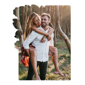 Marco Madera con Hojas de 15x20 Personalizado con Foto...