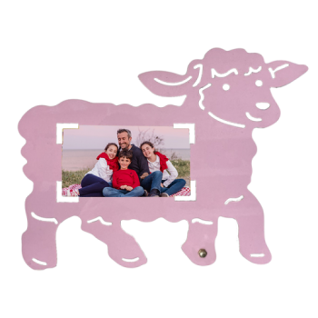 Marco Madera Forma de Cordero de 27x20Personalizado con Foto