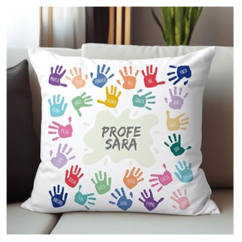Cojín de 40x40 con Relleno Personalizado "PROFE" con...