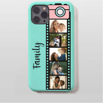 Funda Personalizada Collage de 5 Fotos de Silicona de Color