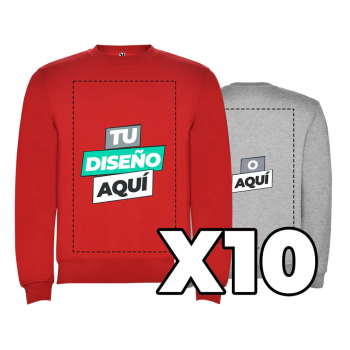 LOTE 10 SUDADERAS PERSONALZIADAS
