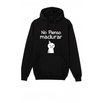 Sudadera Negra "No pienso madurar"