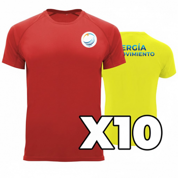 LOTE 10 CAMISETAS TÉCNICAS PERSONALIZADAS