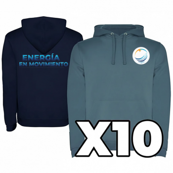 LOTE 10 SUDADERAS PERSONALIZADAS CON GORRO