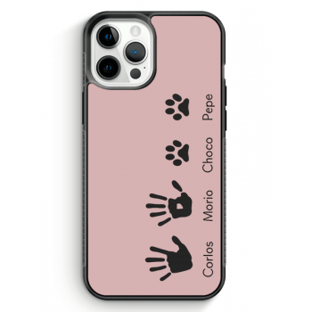Funda de Gel para iPhone Personalizada de Familia Huellas