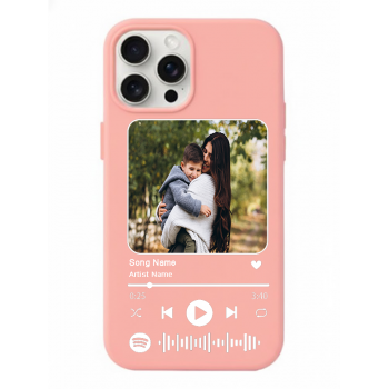 Funda de Gel Personalizada "Spotify" en Color Rosa