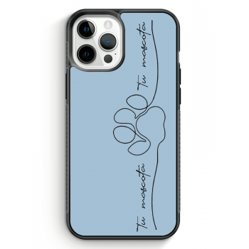 Funda Minimalista Huella de perro personalizada en...