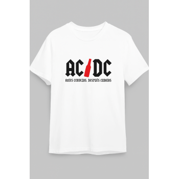 Camiseta Blanca Personalizada "ACDC Antes cerveza,...