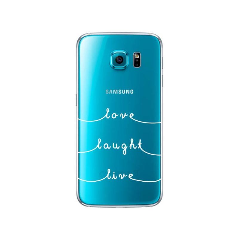 Habubu par Gama de Funda Gel Moo Samsung Galaxy S6 Edge Plus Love Laught Live Blanca